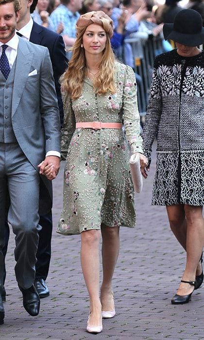 The wedding of Prince Ernst August of Hanover and Ekaterina Malysheva brought the Monaco royals out in style at Hanover Market Church in Germany.
Beatrice Borromeo looked summer chic in an embellished shirtdress.
Photo: Gisela Schober/Getty Images