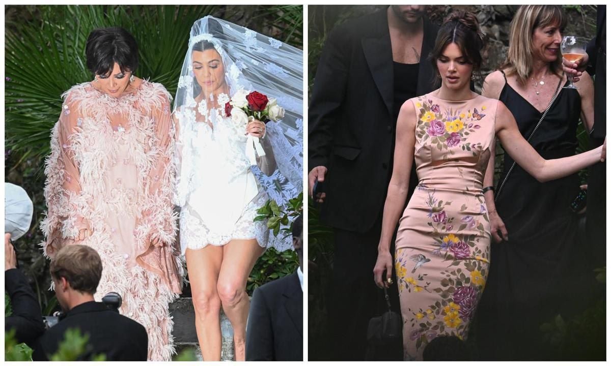 ourtney Kardashian and Travis Barker are seen getting married in Portofino