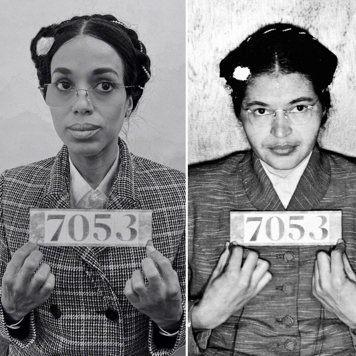 Kerry Washington’s mugshot: Actress pays tribute to Rosa Parks for Black History Month