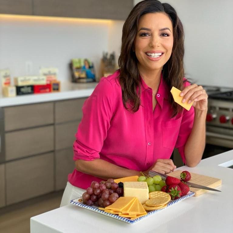 Eva Longoria at counter