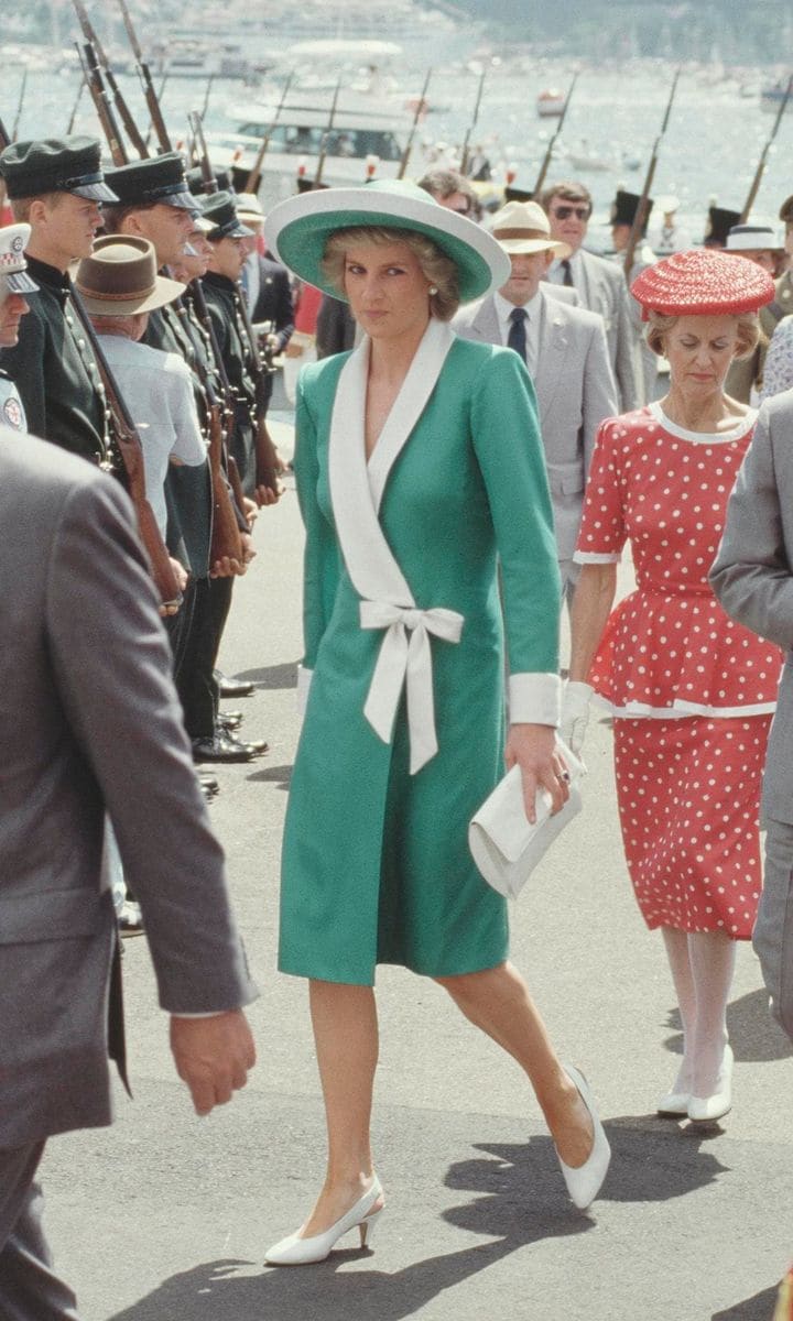 Princess Diana wearing green