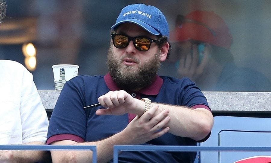 Going undercover? <I>Wolf of Wall Street</I> star Jonah Hill showed off some serious facial hair and rocked a more rugged look.
<br>
Photo: GC Images