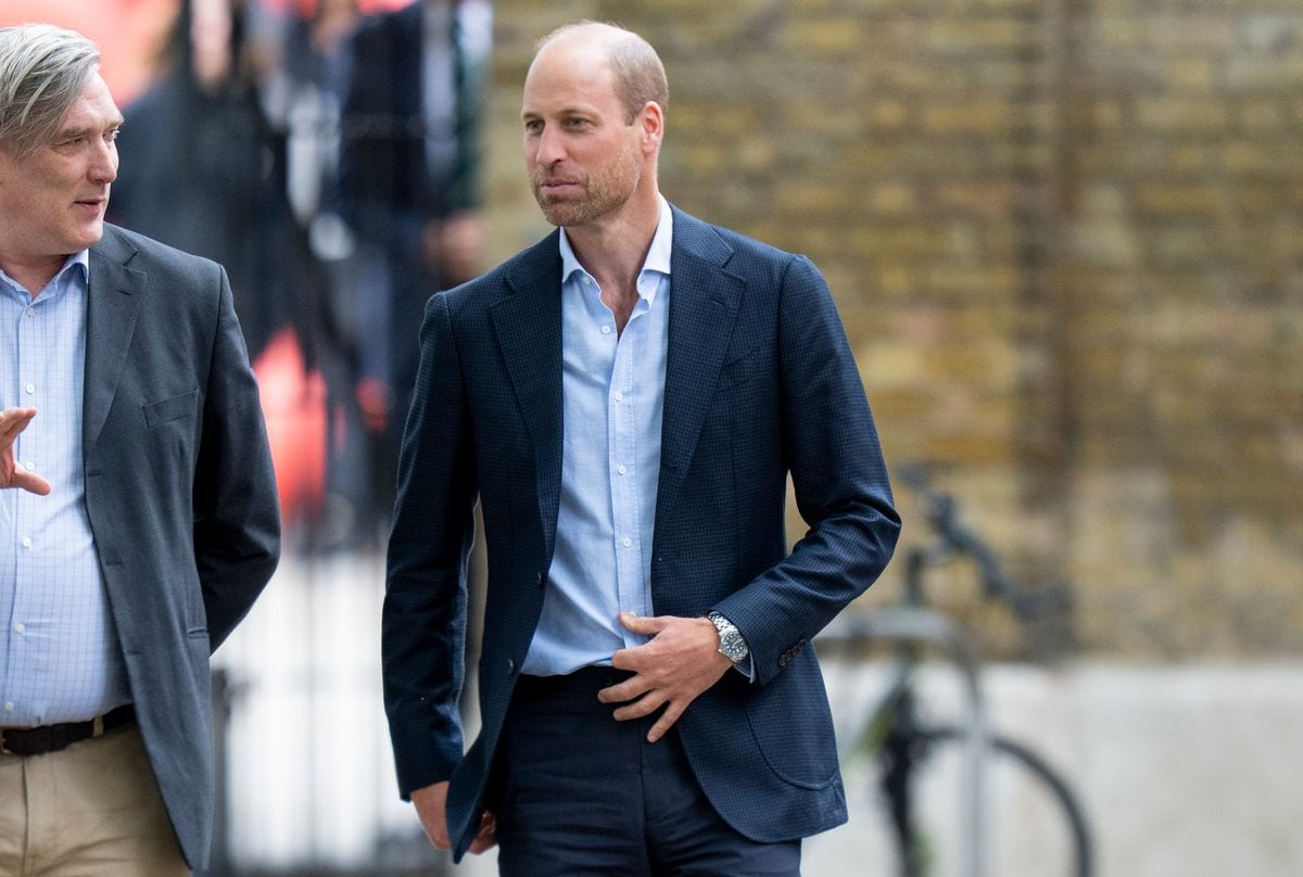 LONDON, ENGLAND - SEPTEMBER 5: Prince William, Prince of Wales attends the "Homelessness: Reframed" exhibition at the saatchi gallery on September 5, 2024 in London, England. Prince William met with artists behind the newly commissioned works for the exhibition, as well as individuals whose personal experiences have served as inspiration for some of the pieces. (Photo by Mark Cuthbert/UK Press via Getty Images)