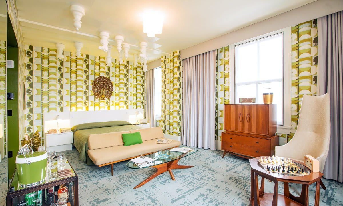 The Queen's Gambit-inspired hotel room