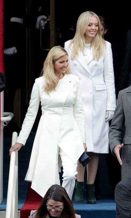 Ivanka and Tiffany coordinated in white ensembles.
Photo: Alex Wong/Getty Images