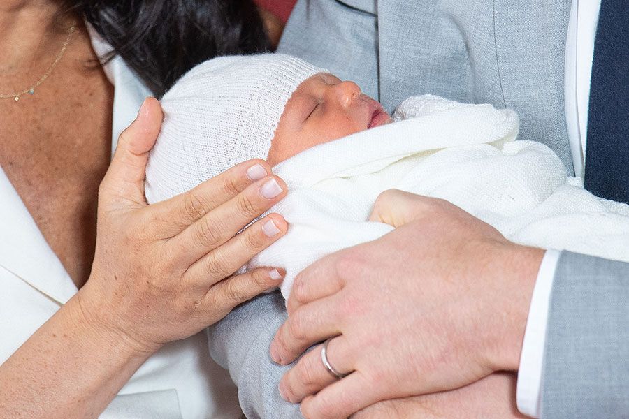 Meghan Markle and Prince Harry with baby Sussex