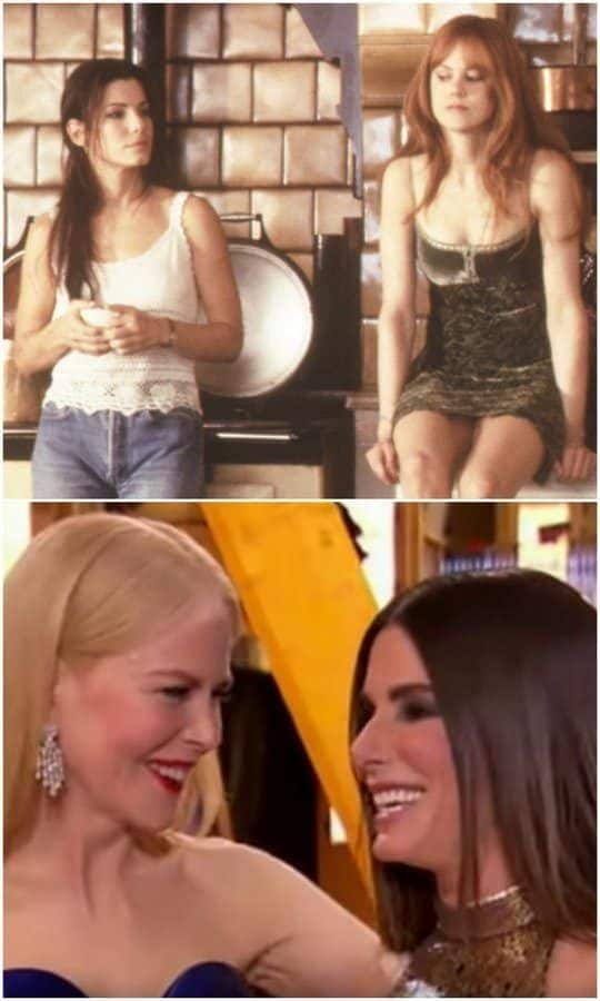 <B>Practical Magic</B>
Nearly two decades after shooting the bewitching 1999 romantic comedy, <I>Practical Magic</I> stars Nicole Kidman and Sandra Bullock had a spontaneous reunion on the Oscars 2018 red carpet. While Sandra was being interviewed, her longtime friend Nicole popped in for a surprise chat! The two Oscar winners bonded and chatted about their respective projects, the upcoming <i>Ocean's Eight</I> and hit TV series <I>Big Little Lies</I>.
Photos: WENN, YouTube