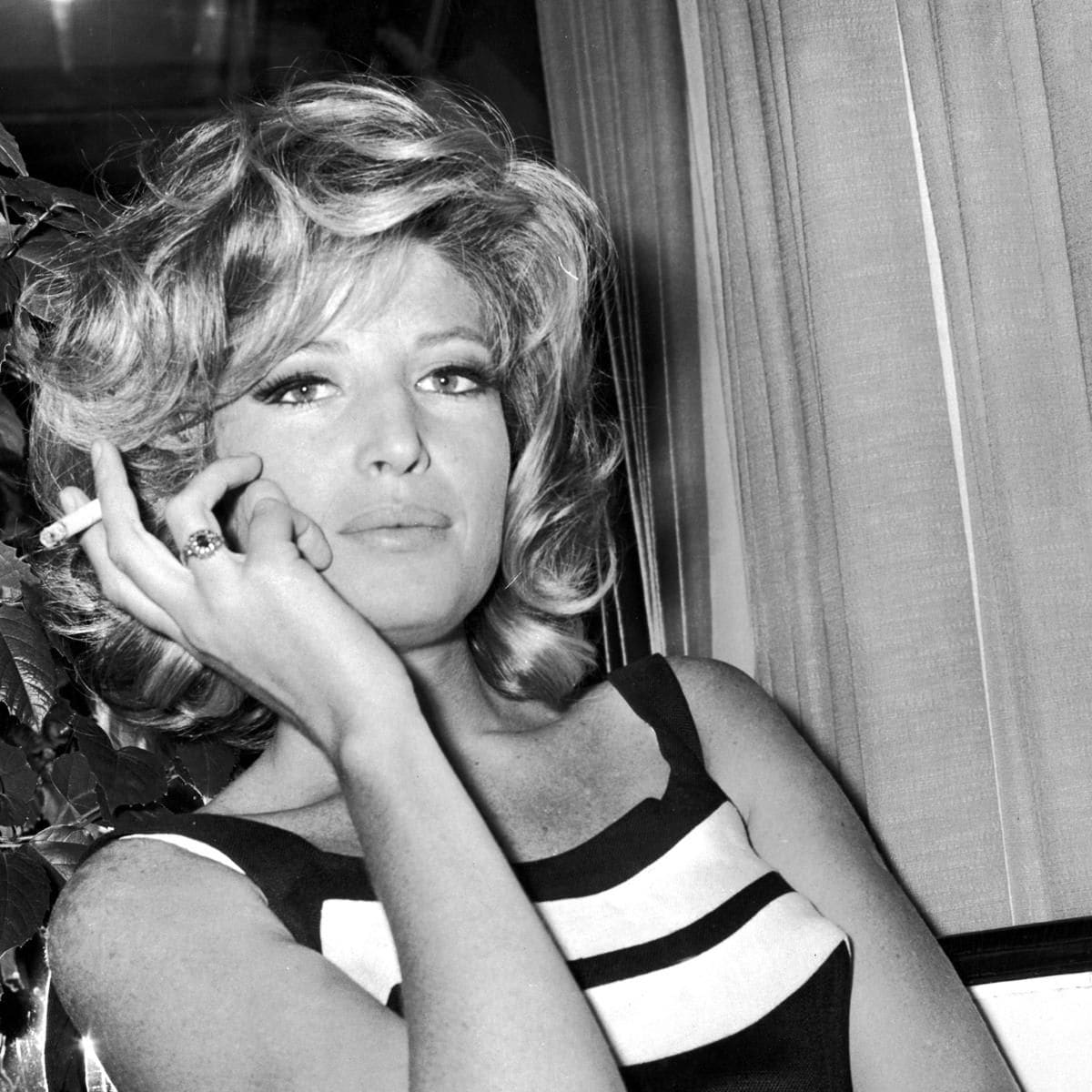 Monica Vitti Holds Cigarette, 1965.