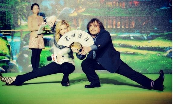 January 19: Kung fu time! Kate Hudson and Jack Black posed for this epic shot during the 'Kung Fu Panda 3' press tour in Shanghai, China.
<br>
Photo: Instagram/@katehudson