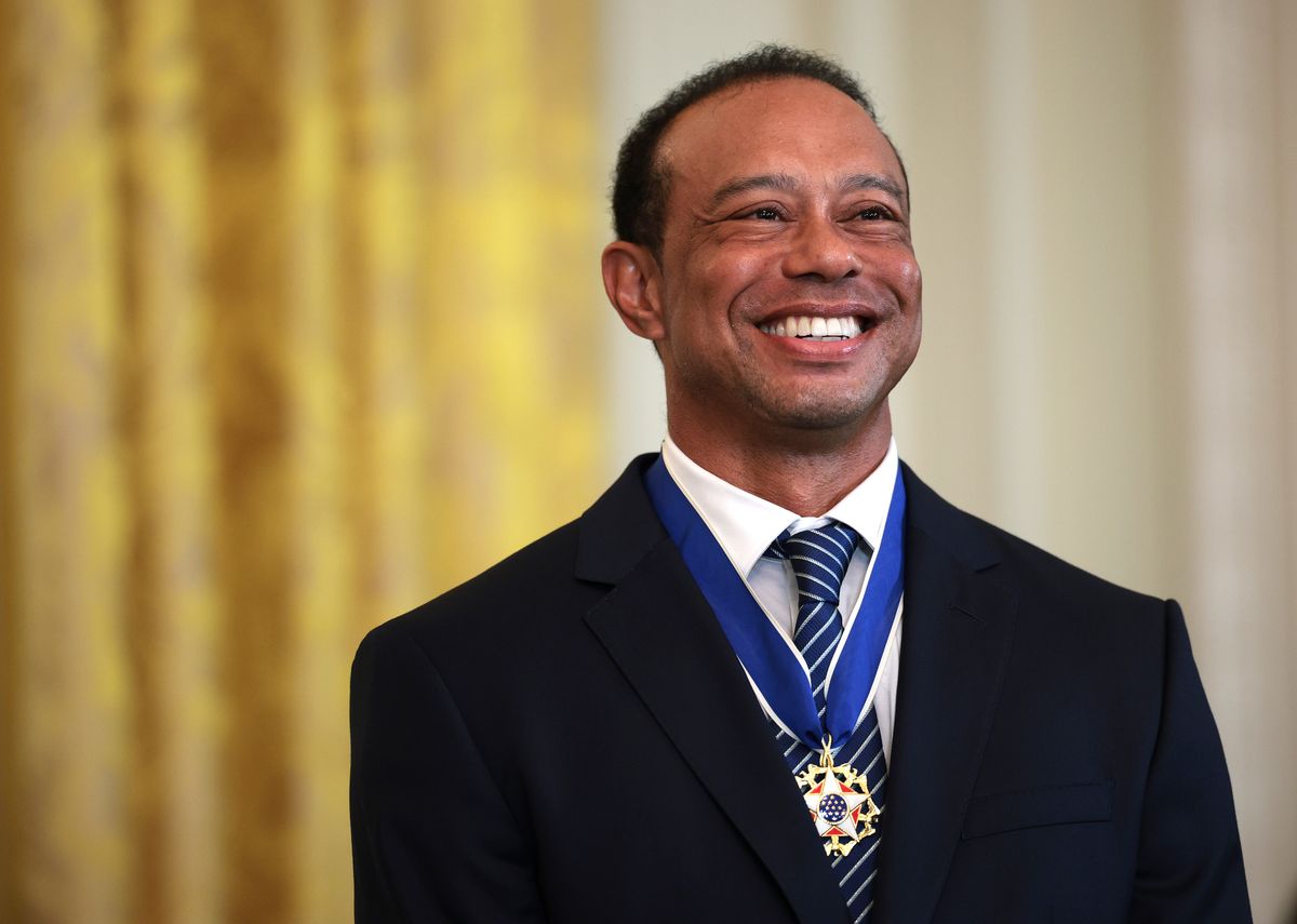 Tiger Woods and President Donald Trump have a good relationship, with the latter honoring him at the White House earlier this year in a Black History Month celebration