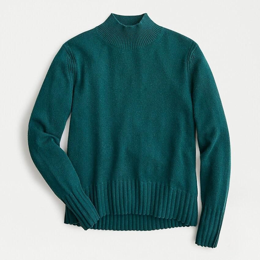 Sweater with a curved hem and ribbed sleeve by J. Crew