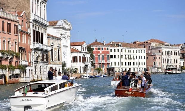 Venice's most glamorous hotels play host to the bridal couple and their celebrity guests.