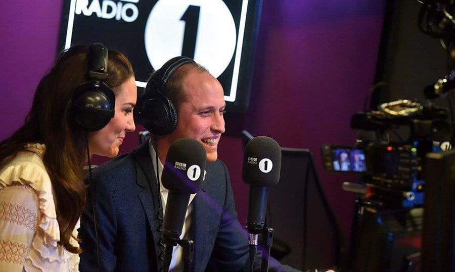 CAMBRIDGES ON AIR
In a surprise visit to BBC Radio 1 to promote their "Heads Together" mental-health initiative, Prince William admitted that he has texted in song requests to the program, while Kate said she loves curry takeout! They also revealed they're big fans of <i>Homeland</i> and <i>Game of Thrones</i>.
Photo: Getty Images