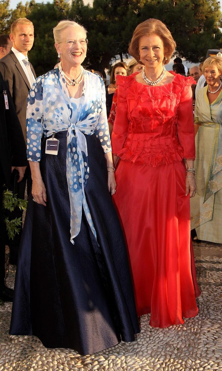 Queen Sofia of Spain's brother was married to Queen Margrethe of Denmark's sister Anne Marie