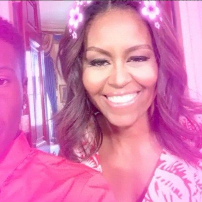 <b>2. She joined Snapchat</b>
The popular former First Lady of the United States had already shown that she had the right social media savvy with her Instagram, and then she joined the world of Snapchat and mastered the perfect selfie with the perfect filter!
Photo: Instagram/@michelleobama