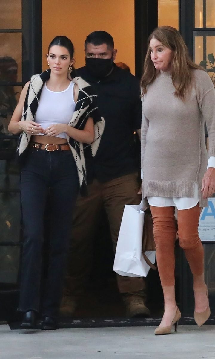 Kendall and Caitlyn Jenner at dinner