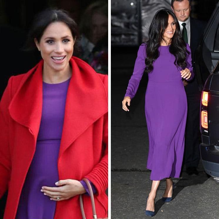 Meghan Markle recycled purple dress