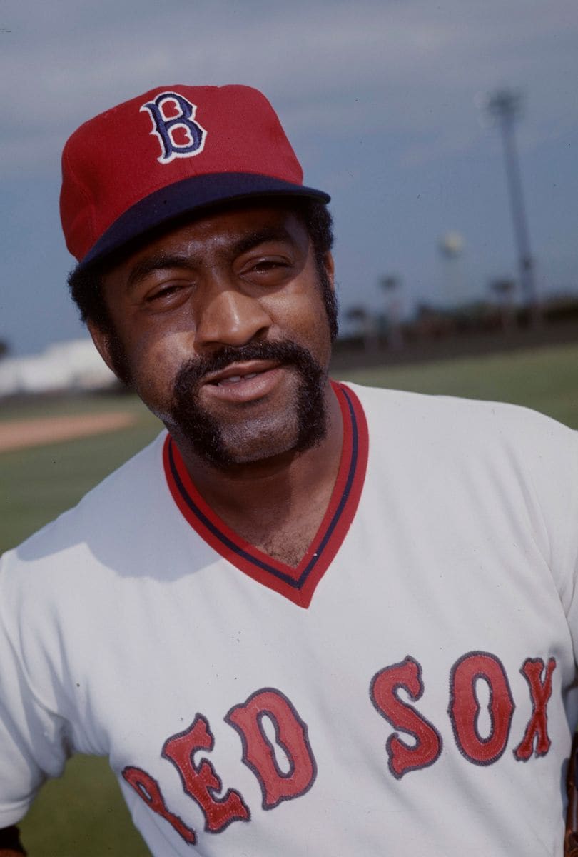 Luis Tiant, #23 of the Boston Red Sox, looks into the camera for this portrait before a Major League Baseball game circa 1974. Tiant played for the Red Sox from 1971-78. (Photo by Focus on Sport/Getty Images) 