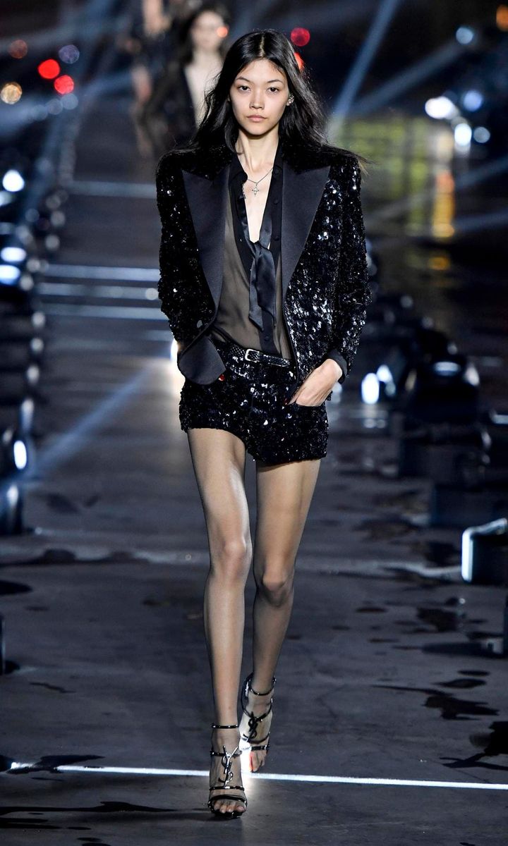 Sequin shorts from the Saint Laurent spring-summer 2020 collection