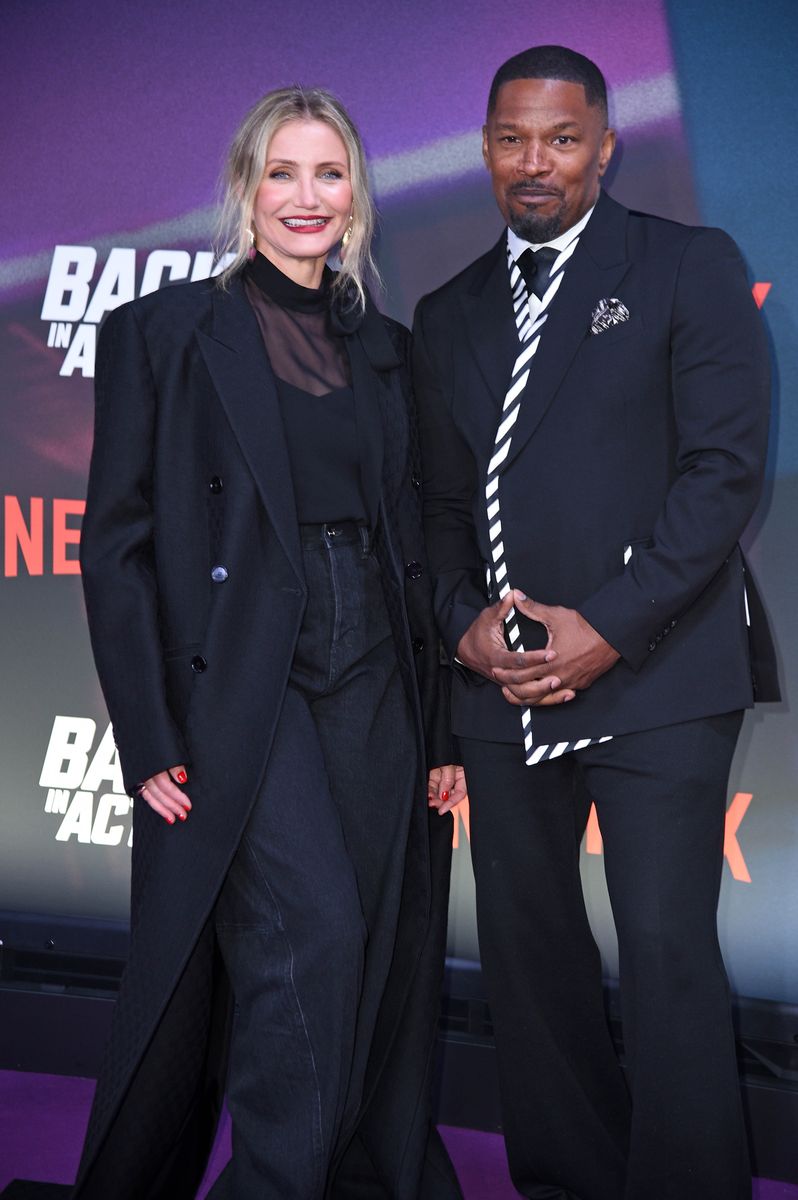 BERLIN, GERMANY - JANUARY 15: Actors Cameron Diaz and Jamie Foxx attend the "Back in Action" Berlin Special Screening at Zoo Palast on January 15, 2025 in Berlin, Germany. (Photo by Tristar Media/WireImage)