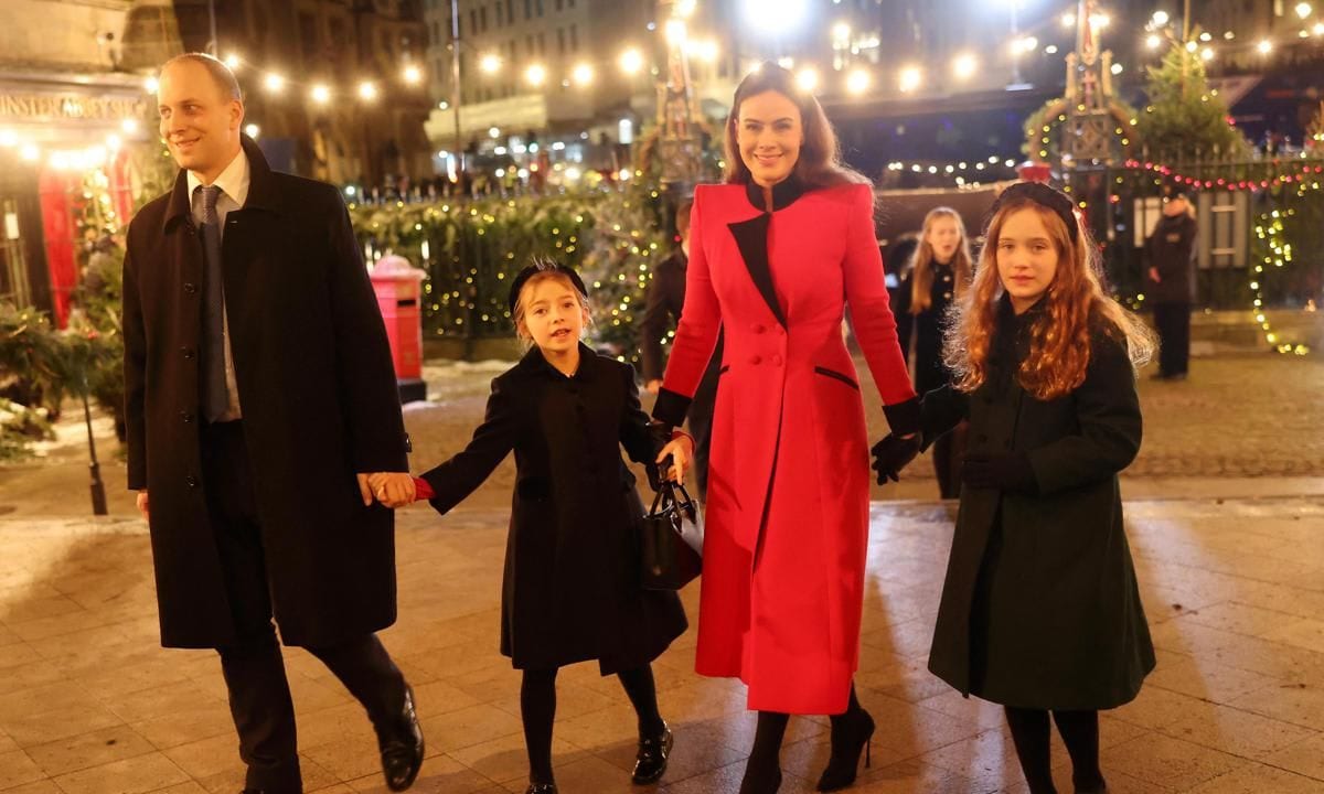 Lord Frederick Windsor and Sophie Winkleman with their kids Maud and Isabella.