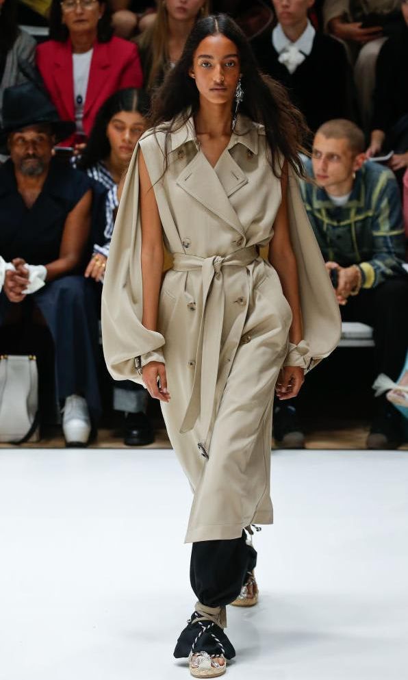 Trench coat with open sleeves from JW Anderson