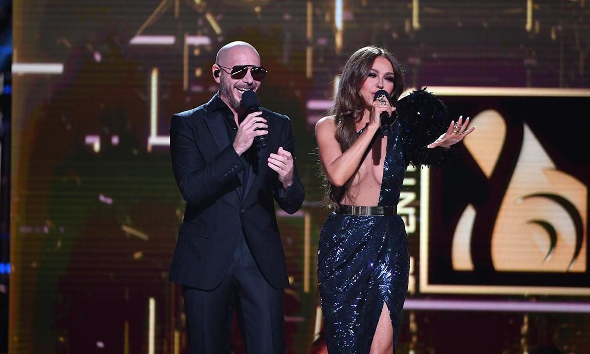 Pitbull and Thalia