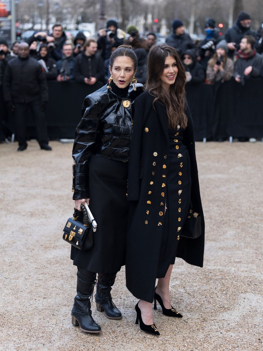 PARIS, FRANCE - JANUARY 27: Lynda Carter and Jessica Altman attends the Schiaparelli Haute Couture Spring-Summer 2025 show as part of Paris Fashion Week on January 27, 2025 in Paris, France. (Photo by Arnold Jerocki/Getty Images)