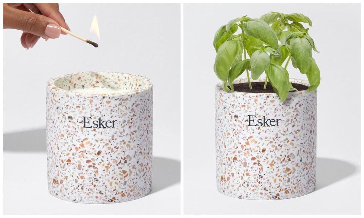 Terrazzo Plantable Candle from Esker Beauty