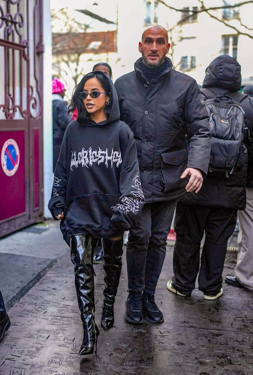  
Becky G seen arriving at 032C fashion show during Paris Fashion Week. 