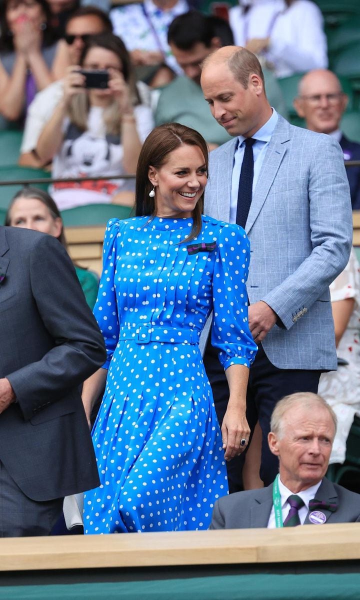 Kate looked pretty in polka dots for her first Wimbledon appearance of the year.