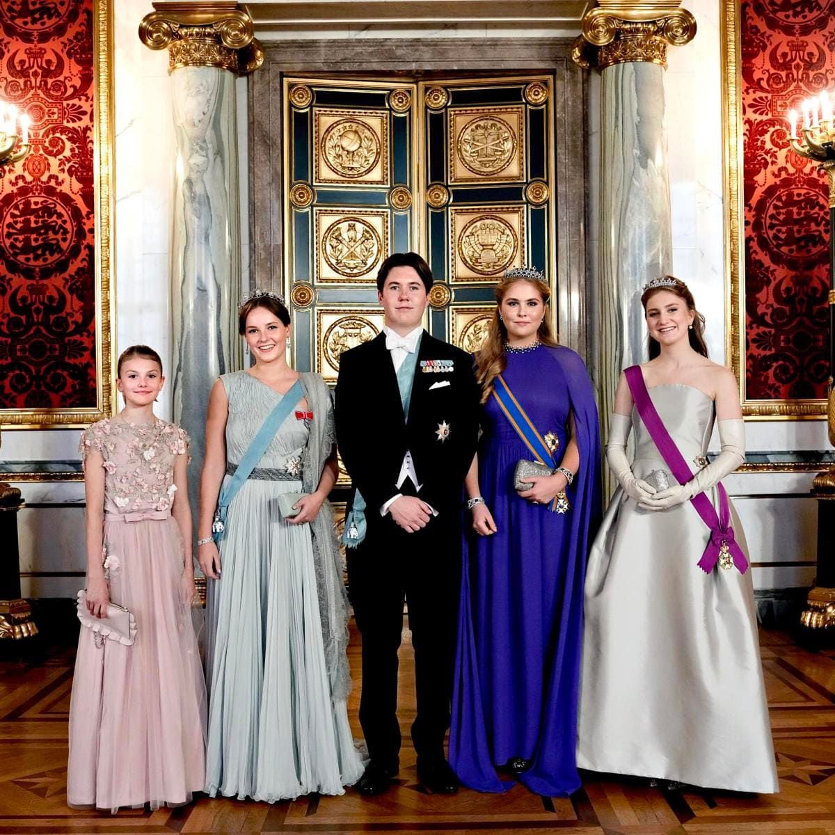 The young heirs posed for a group portrait in the Flylsgemakket of Christiansborg Palace on Oct. 15. Alongside the image, the Danish Royal House wrote, " Five of Europe's future monarchs have gathered for His Royal Highness Prince Christian's 18th birthday."