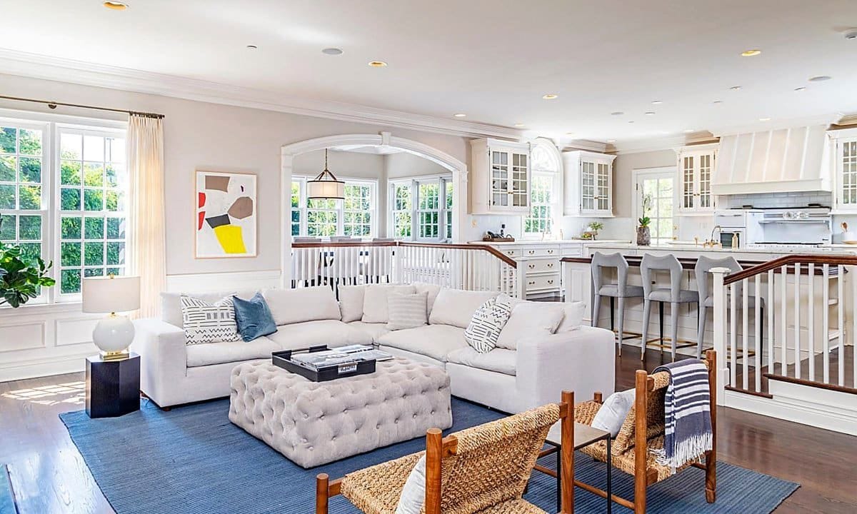 The living room in Mila Kunis and Ashton Kutcher's home