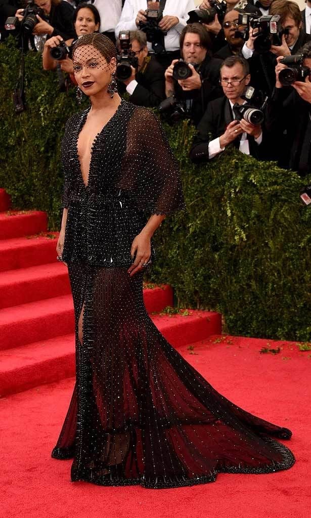 <strong>2014, Charles James: Beyond Fashion</strong>
<br>
Beyonce in Givenchy.
<br></br>
Photo: Getty Images