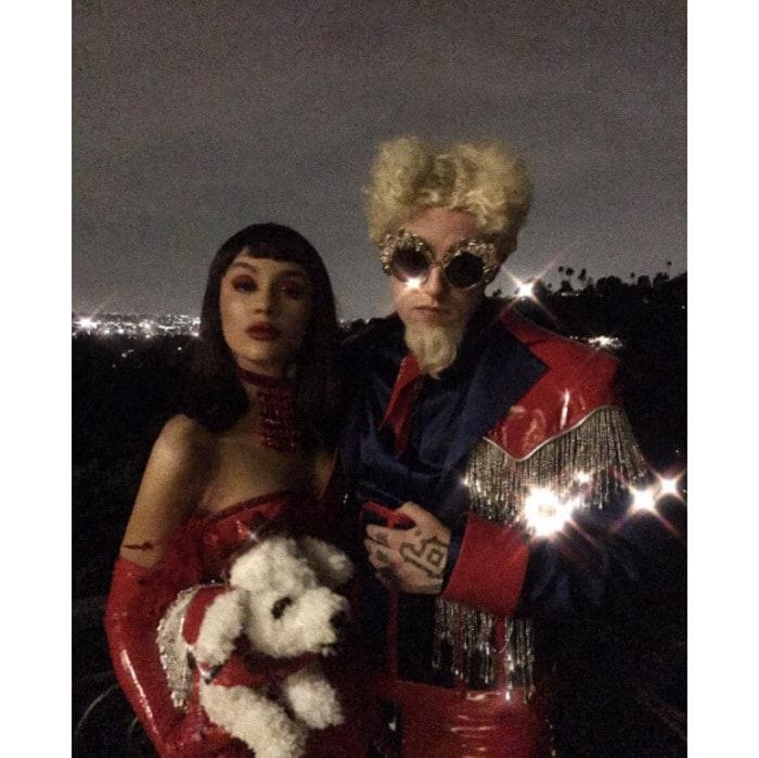 Ariana Grande and Mac Miller dressed as Katinka and Mugatu from <i>Zoolander</i> for their Halloween. The couple perfectly coordinated with Ariana sporting a black wig with bangs.
Photo: Instagram/@arianagrande