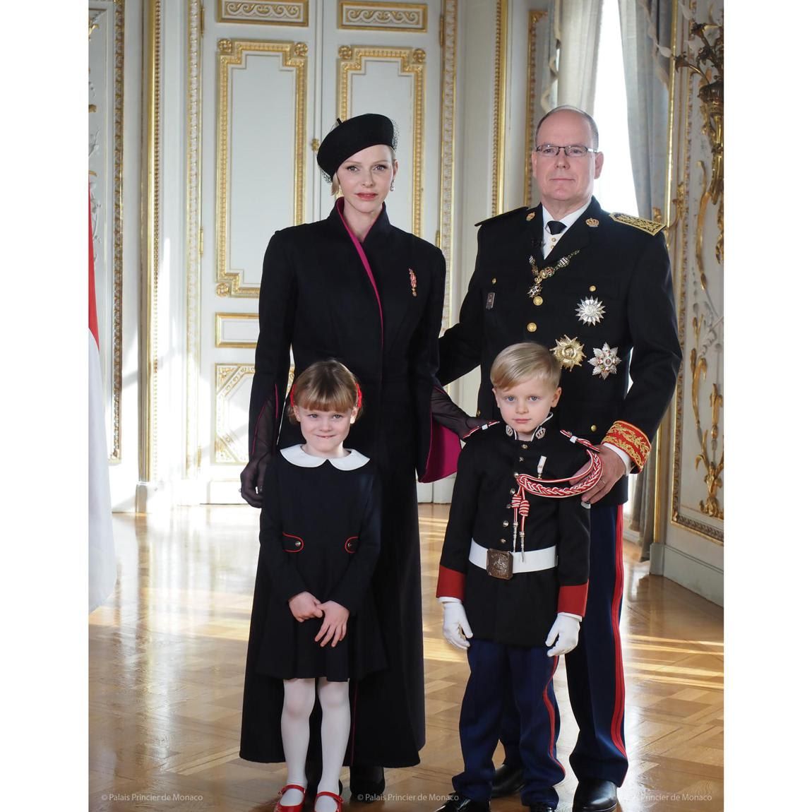 The Prince's Palace released a new portrait of Prince Albert and Princess Charlene with their twins