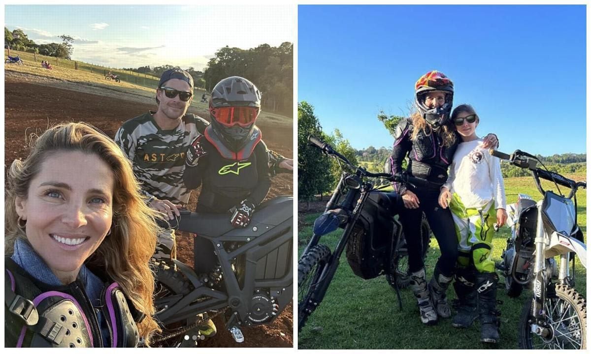 Elsa Pataky, Chris Hemsworth y sus hijos participan en carreras de motos de cross