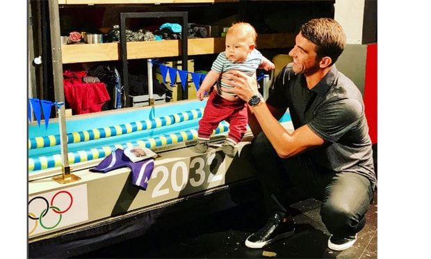 Michael showed Boomer his personal swimming pool, gifted to him by Ellen.
Photo: Instagram/@m_phelps00