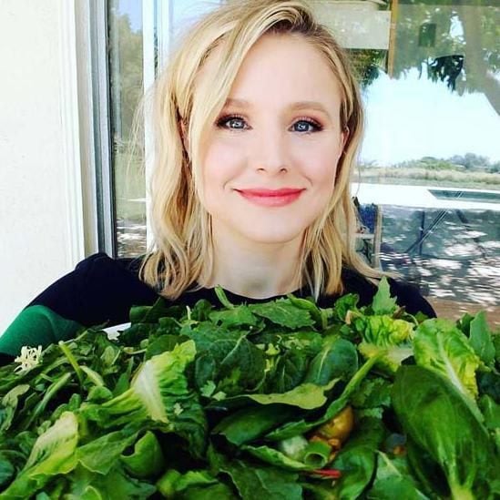 Kristen Bell and her veggies