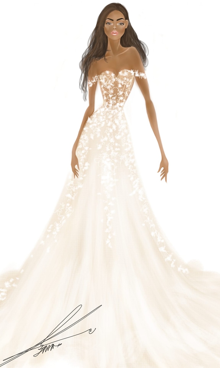 Biles’ wedding dress design