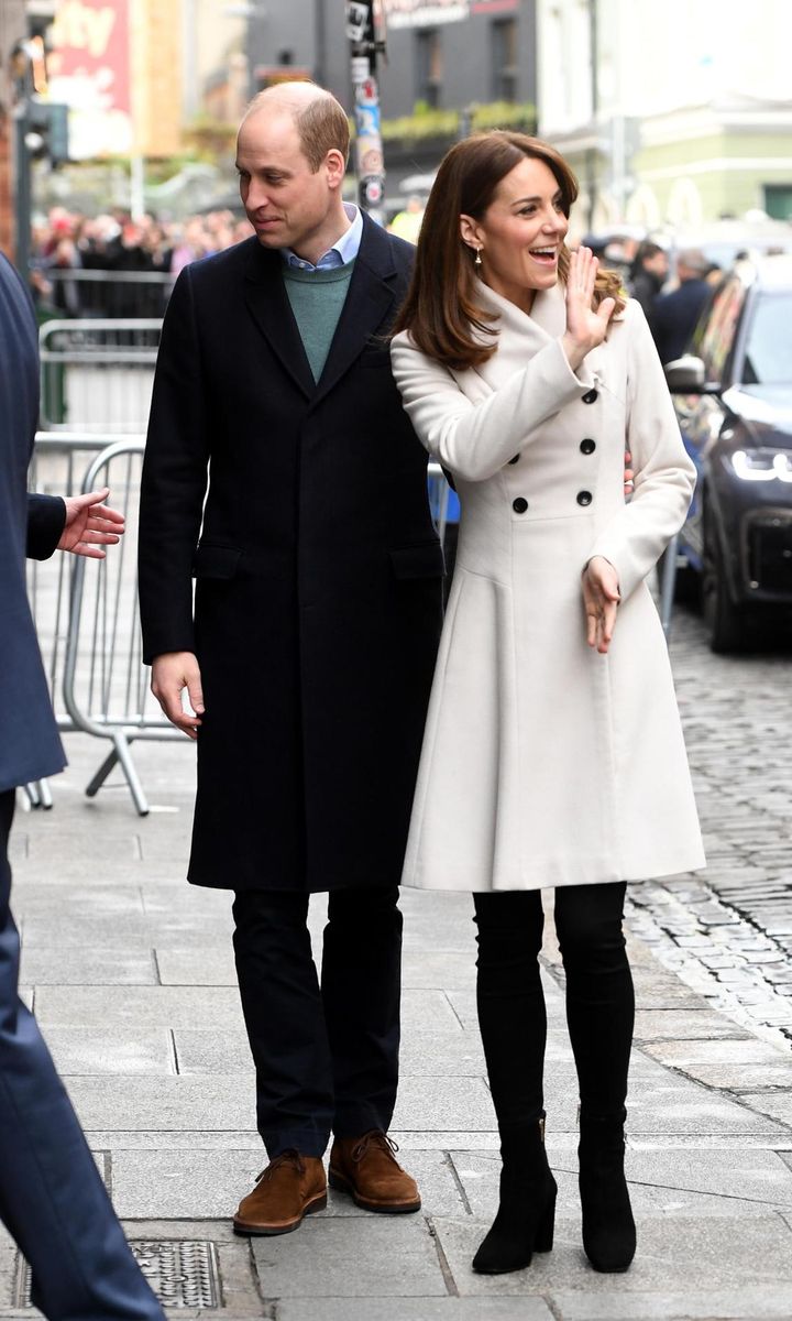 The Duchess of Cambridge recycled her Reiss coat on March 4, 2020