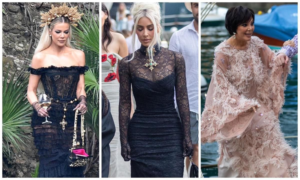 Kourtney Kardashian and Travis Barker are seen getting married in Portofino