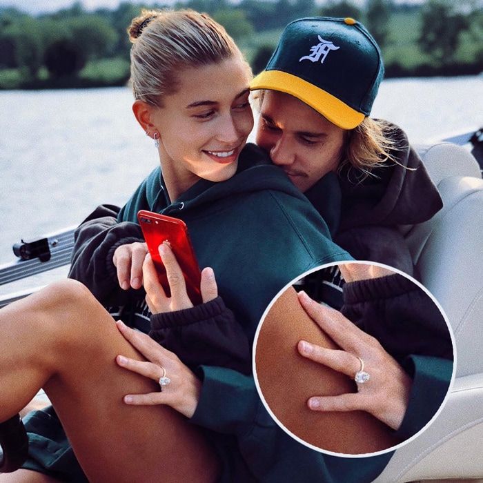 Hailey Baldwin and Justin Bieber engagement ring