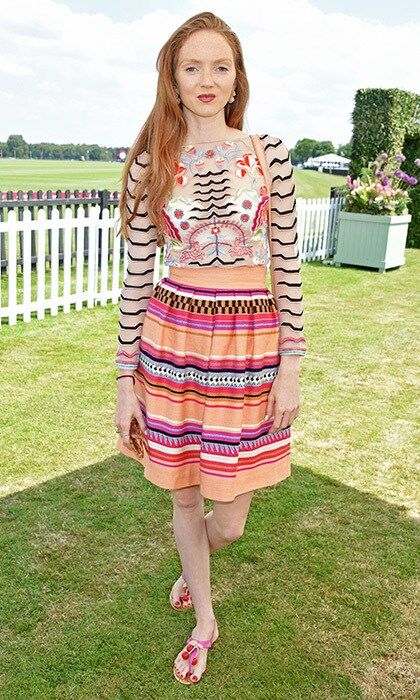 June 18: 'Snow White and the Huntsman' actress Lily Cole wore mixed prints by Kate Middleton favorite Temperley London to the Cartier Queen's Cup Polo final in England.
Photo: David M Benett/Dave Benett/Getty Images