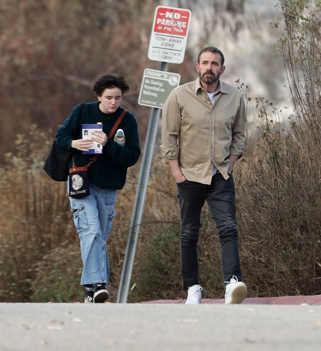 Ben Affleck and Fin at Kenneth Hahn State Park 