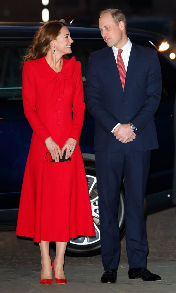 The Duchess of Cambridge, wearing Catherine Walker, hosted the service at Westminster Abbey on Dec. 8