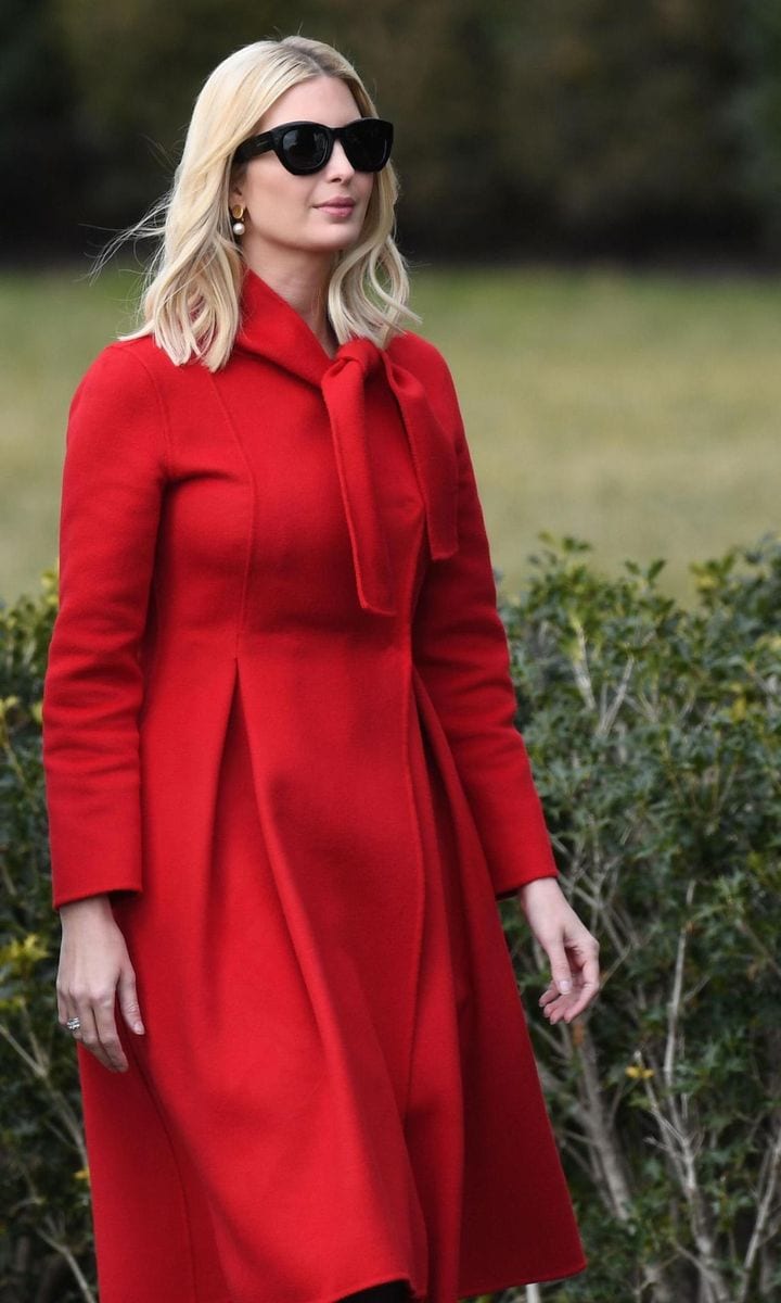 The Carolina Herrera’s red coat Isabella of Denmark and Ivanka Trump swear by