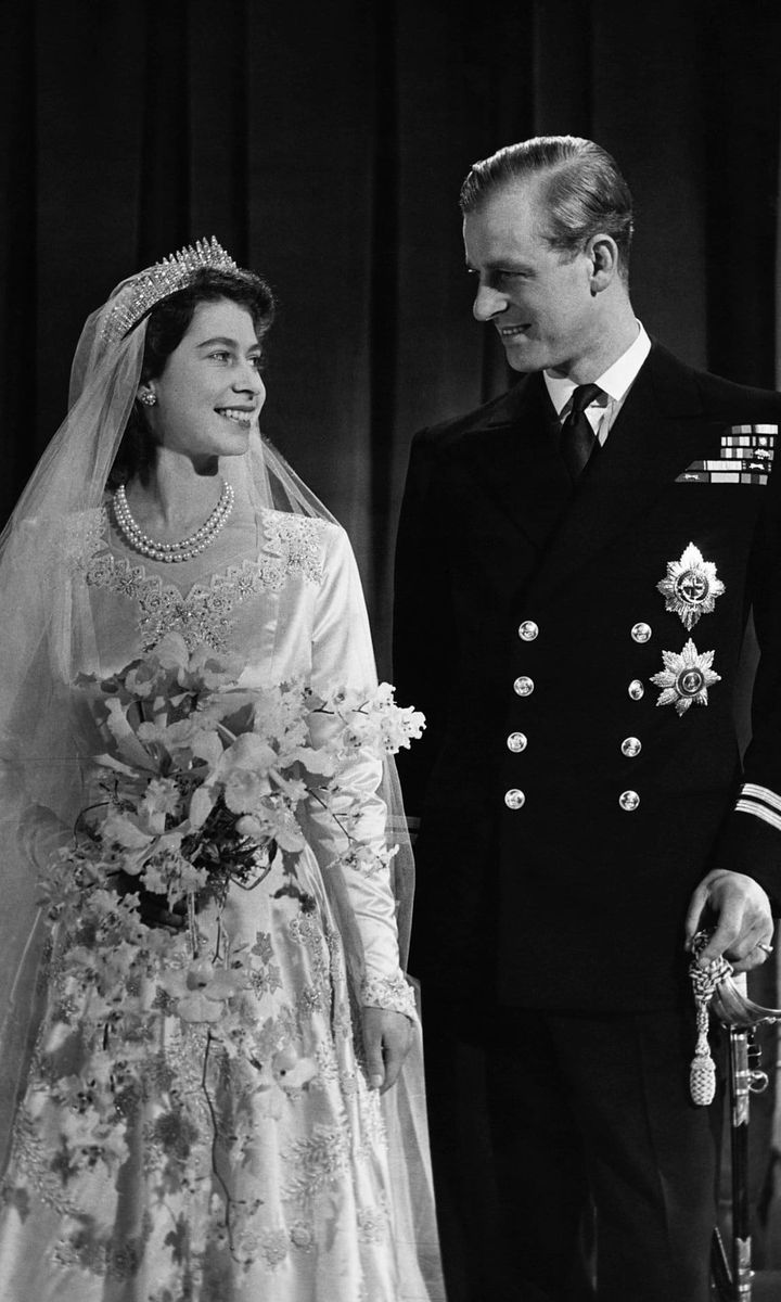 The royal couple tied the knot in 1947