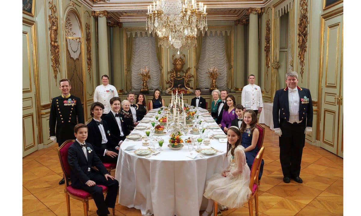 The monarch was surprised with a dinner at Christian VII’s Palace on Jan. 14