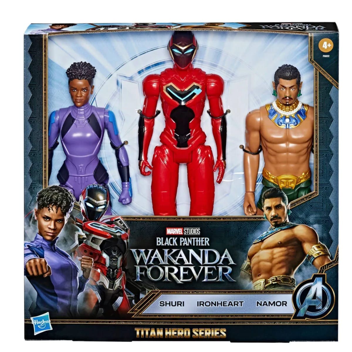 Marvel Black Panther Wakanda Forever Titan Hero Series - Shuri, Ironheart, Namor Action Figures 3 pack